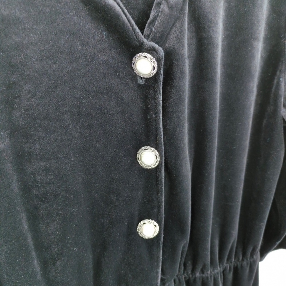 Vintage X Anthony Richards Women 10 Velvet Scalloped Dress Witchy Gothic - Picture 5 of 8